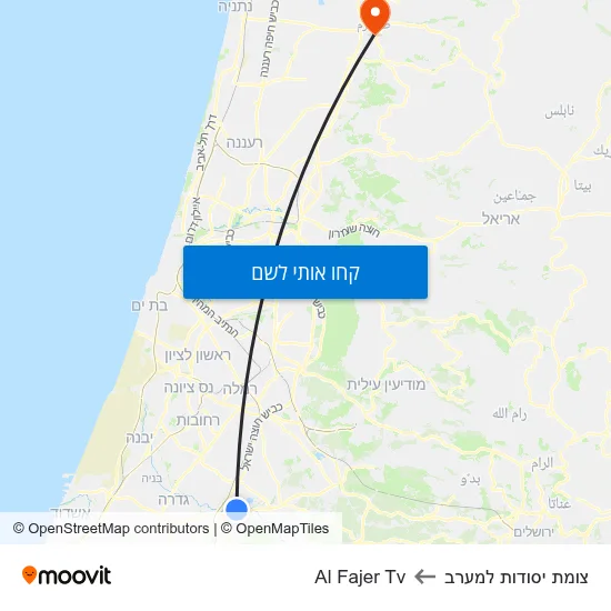 מפת צומת יסודות למערב לAl Fajer Tv