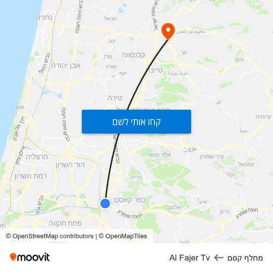 מפת מחלף קסם לAl Fajer Tv