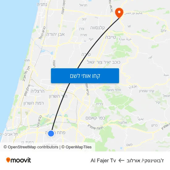 מפת ז'בוטינסקי/ אורלוב לAl Fajer Tv