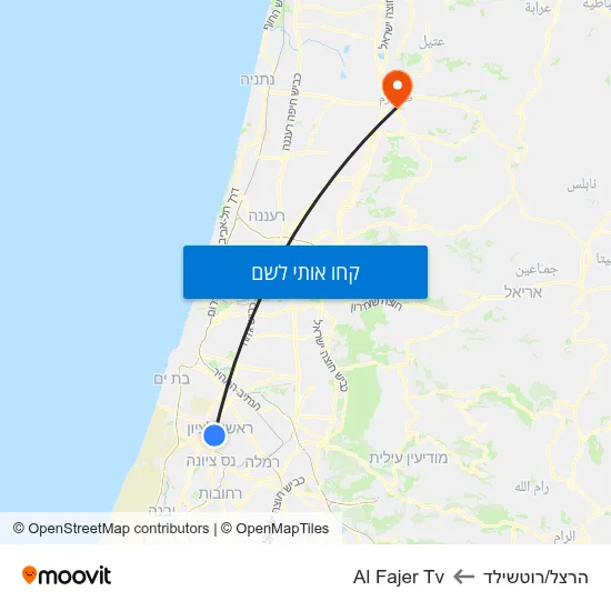 מפת הרצל/רוטשילד לAl Fajer Tv