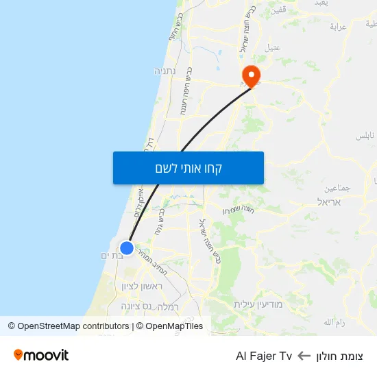מפת צומת חולון לAl Fajer Tv