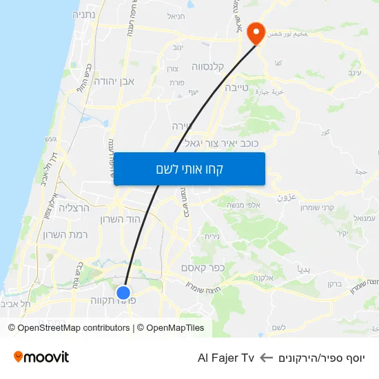 מפת יוסף ספיר/הירקונים לAl Fajer Tv