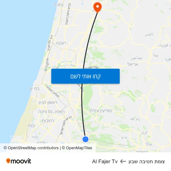 מפת צומת חטיבה שבע לAl Fajer Tv