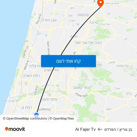 מפת בן גוריון / הפרדס לAl Fajer Tv
