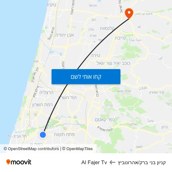 מפת קניון בני ברק/אהרונוביץ לAl Fajer Tv
