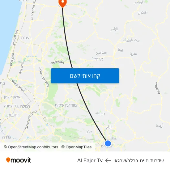 מפת שדרות חיים ברלב/שרגאי לAl Fajer Tv