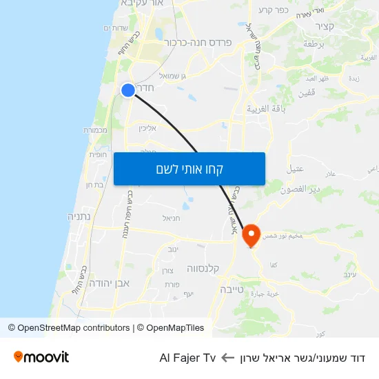 מפת דוד שמעוני/גשר אריאל שרון לAl Fajer Tv