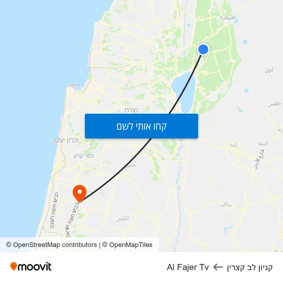 מפת קניון לב קצרין לAl Fajer Tv