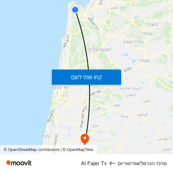 מפת מרכז הכרמל/אודיטוריום לAl Fajer Tv