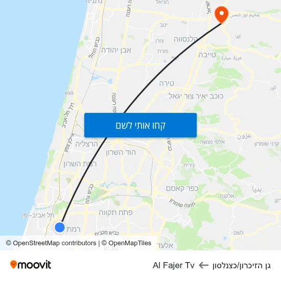 מפת גן הזיכרון/כצנלסון לAl Fajer Tv