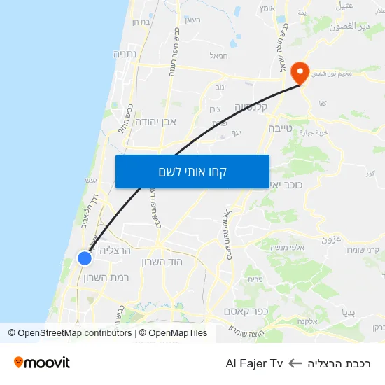 מפת רכבת הרצליה לAl Fajer Tv