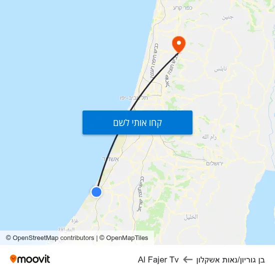 מפת בן גוריון/נאות אשקלון לAl Fajer Tv