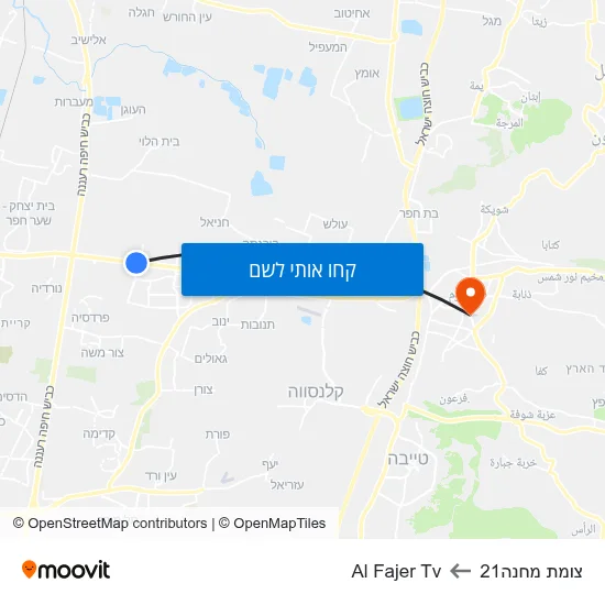 מפת צומת מחנה21 לAl Fajer Tv