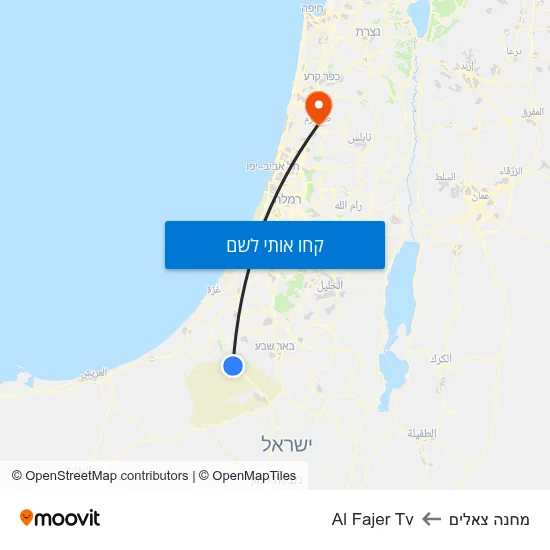 מפת מחנה צאלים לAl Fajer Tv