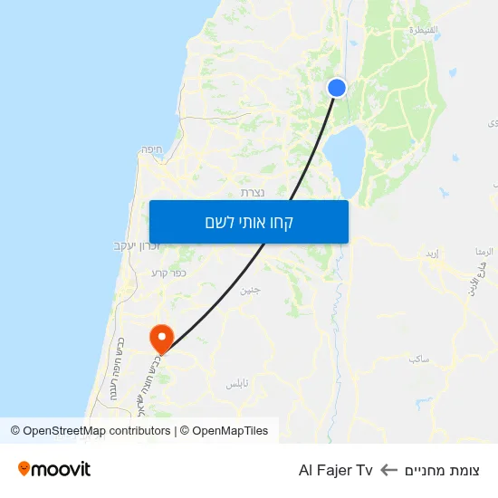 מפת צומת מחניים לAl Fajer Tv