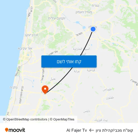 מפת קופ''ח מכבי/קהילת ציון לAl Fajer Tv