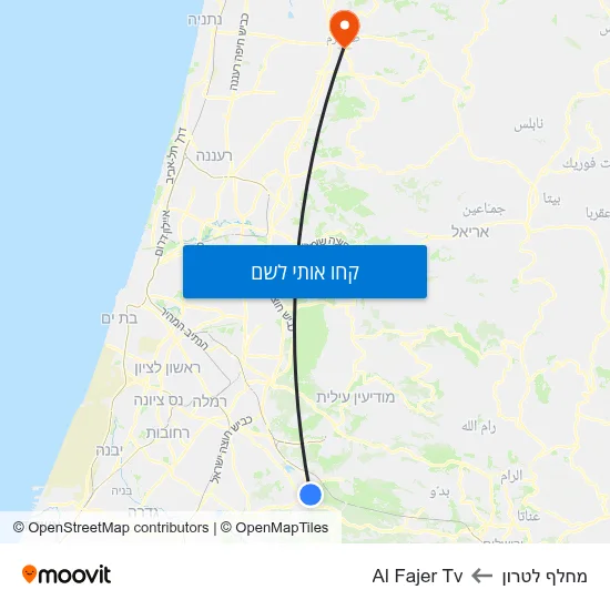 מפת מחלף לטרון לAl Fajer Tv