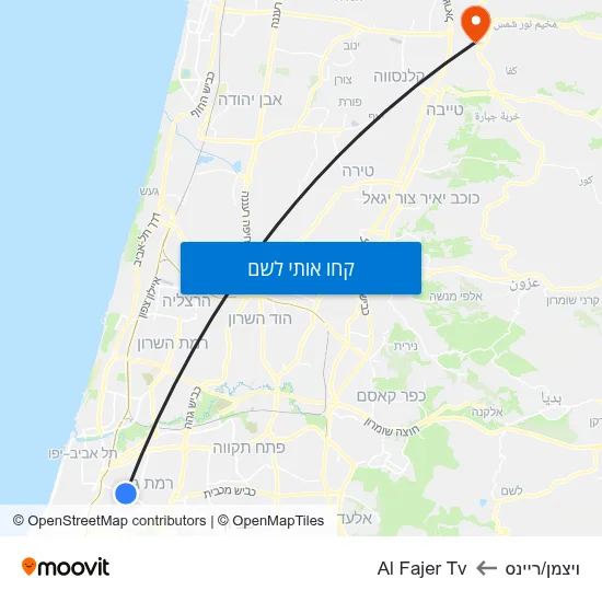 מפת ויצמן/ריינס לAl Fajer Tv