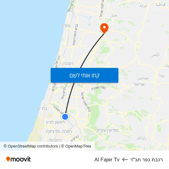 מפת רכבת כפר חב"ד לAl Fajer Tv