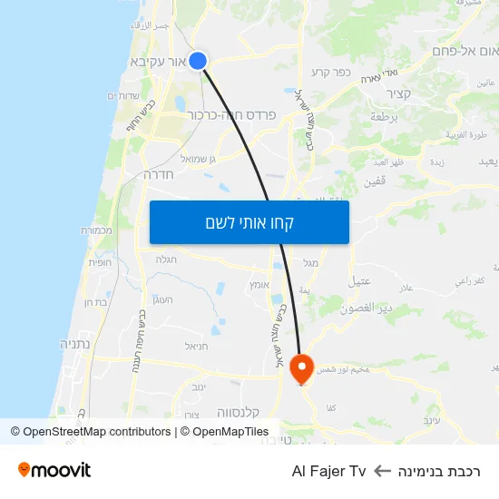 מפת רכבת בנימינה לAl Fajer Tv