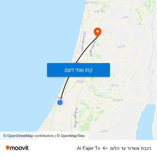 מפת רכבת אשדוד עד הלום לAl Fajer Tv