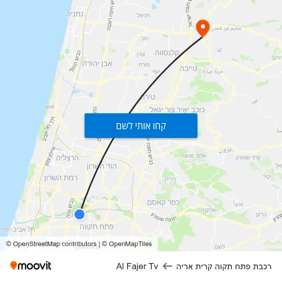 מפת רכבת פתח תקוה קרית אריה לAl Fajer Tv