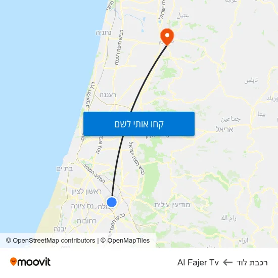 מפת רכבת לוד לAl Fajer Tv