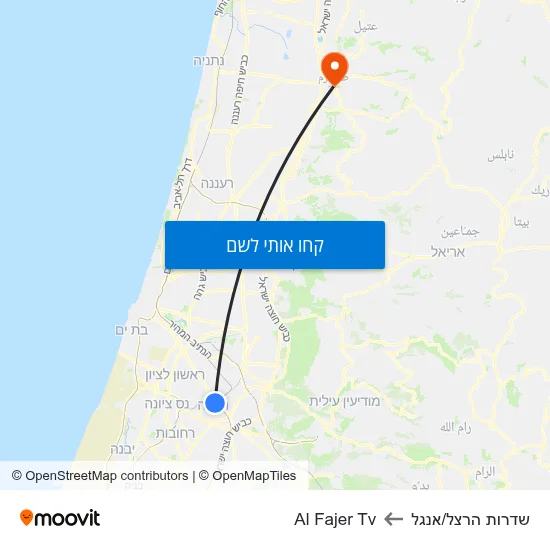 מפת שדרות הרצל/אנגל לAl Fajer Tv