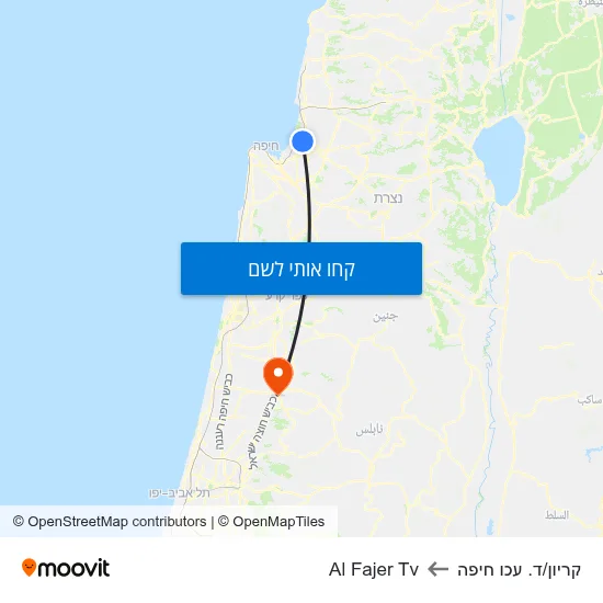 מפת קריון/ד. עכו חיפה לAl Fajer Tv