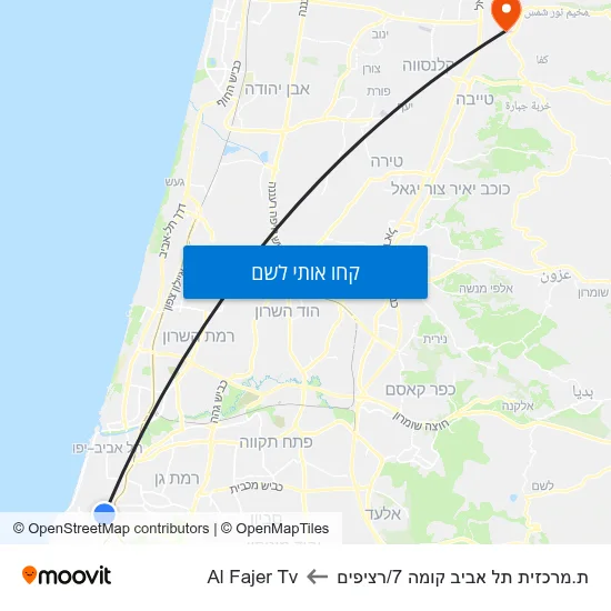 מפת ת.מרכזית תל אביב קומה 7/רציפים לAl Fajer Tv