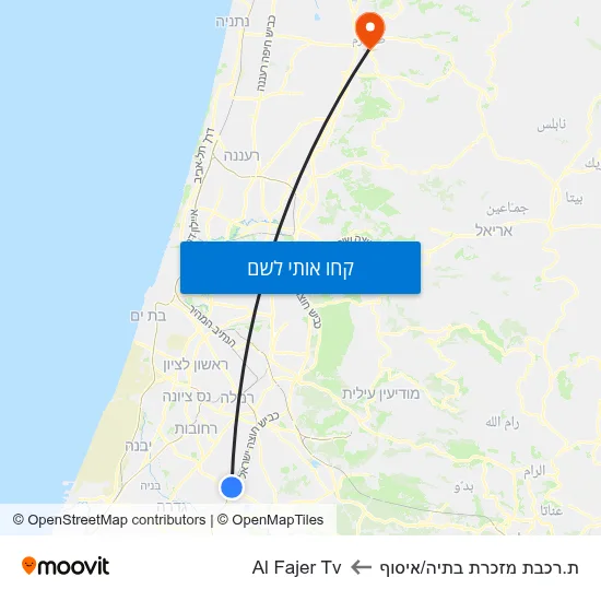 מפת ת.רכבת מזכרת בתיה/איסוף לAl Fajer Tv