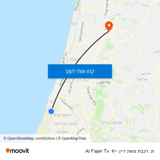 מפת ת. רכבת משה דיין לAl Fajer Tv