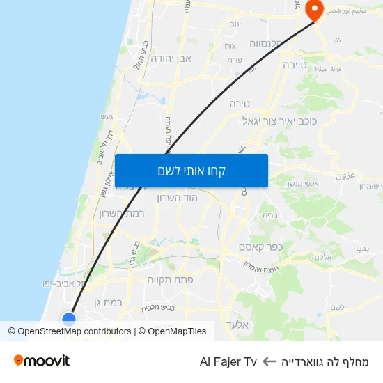 מפת מחלף לה גווארדייה לAl Fajer Tv