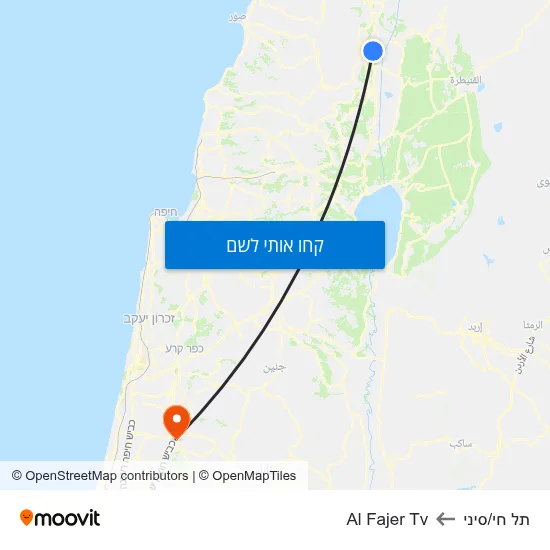 מפת תל חי/סיני לAl Fajer Tv