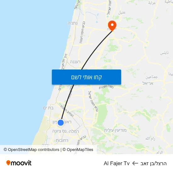 מפת הרצל/בן זאב לAl Fajer Tv