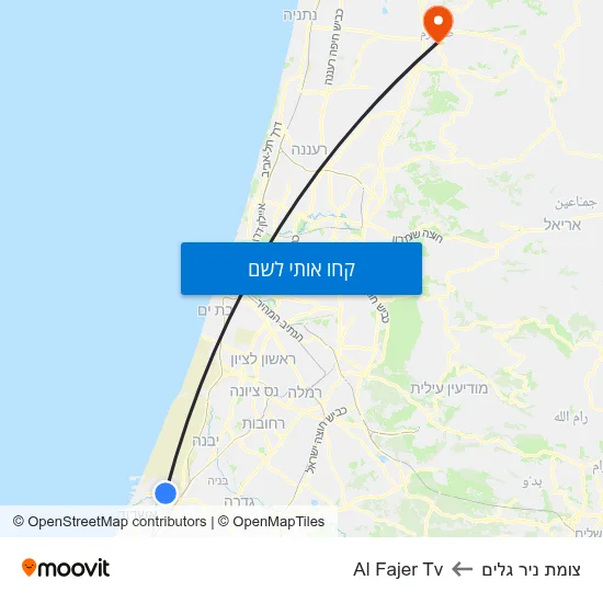 מפת צומת ניר גלים לAl Fajer Tv