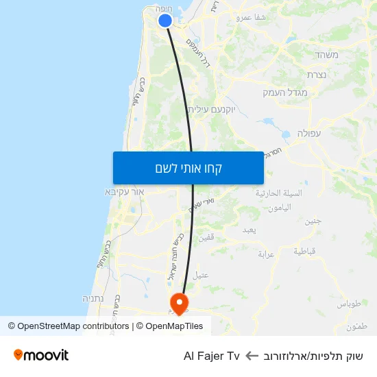 מפת שוק תלפיות/ארלוזורוב לAl Fajer Tv