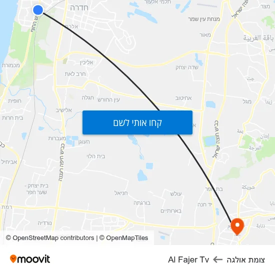 מפת צומת אולגה לAl Fajer Tv