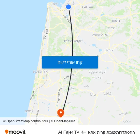 מפת ההסתדרות/צומת קרית אתא לAl Fajer Tv