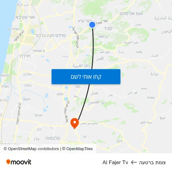 מפת צומת ברטעה לAl Fajer Tv