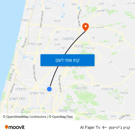 מפת קניון ג'י/וייצמן לAl Fajer Tv