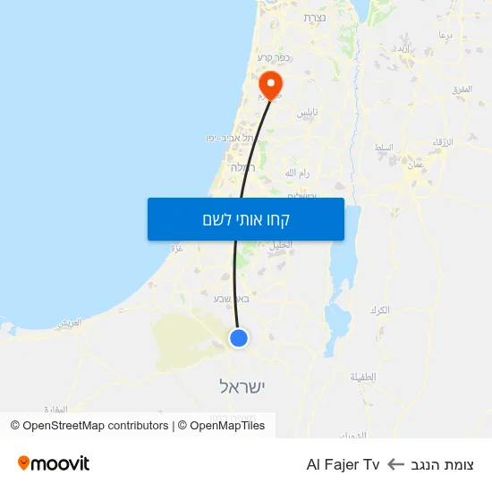 מפת צומת הנגב לAl Fajer Tv
