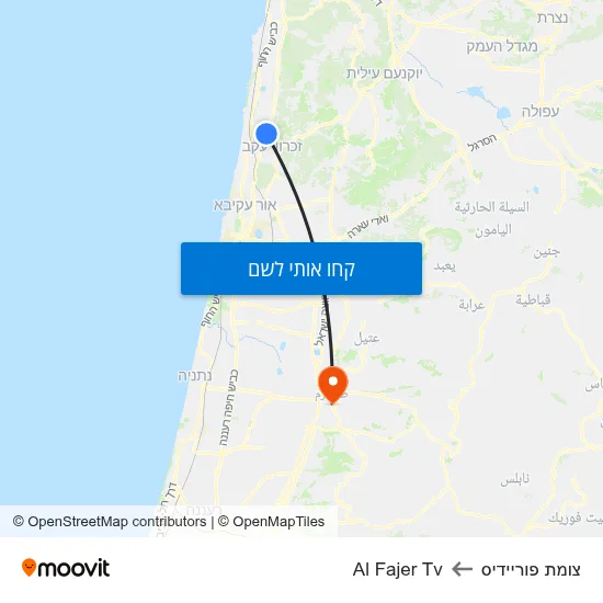מפת צומת פוריידיס לAl Fajer Tv