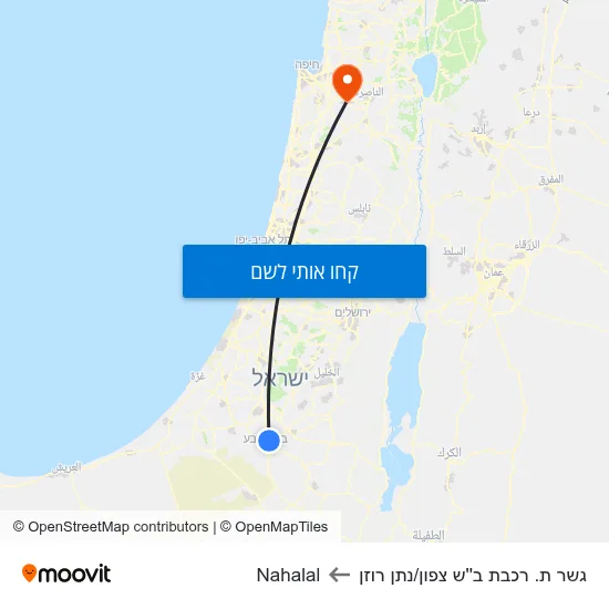 מפת גשר ת. רכבת ב''ש צפון/נתן רוזן לNahalal