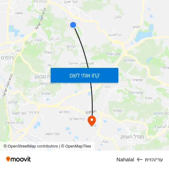 מפת עדי/הזית לNahalal