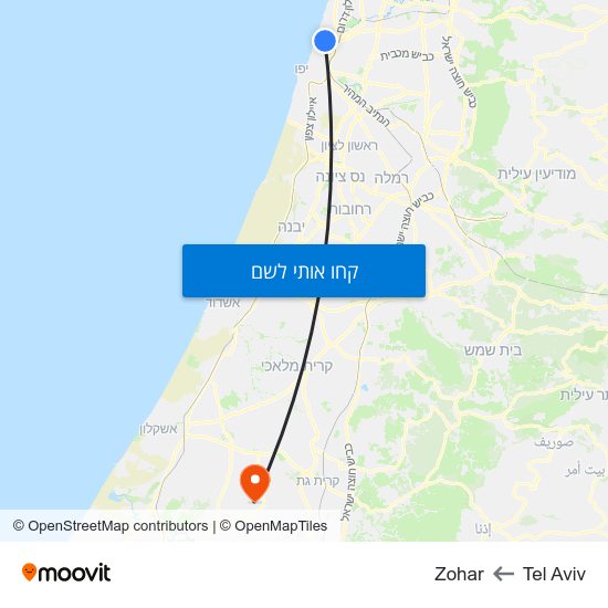 מפת Tel Aviv לZohar