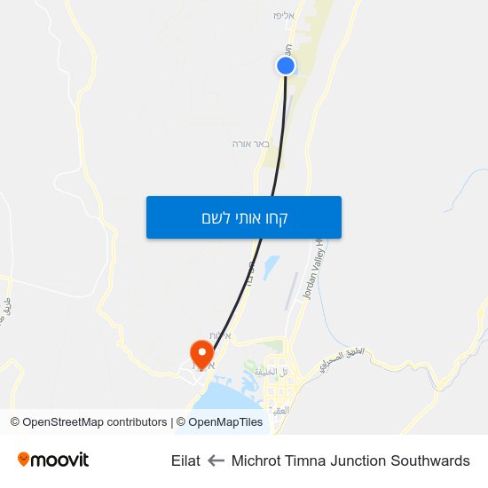 מפת Michrot Timna Junction Southwards לMichrot Timna Junction Southwards