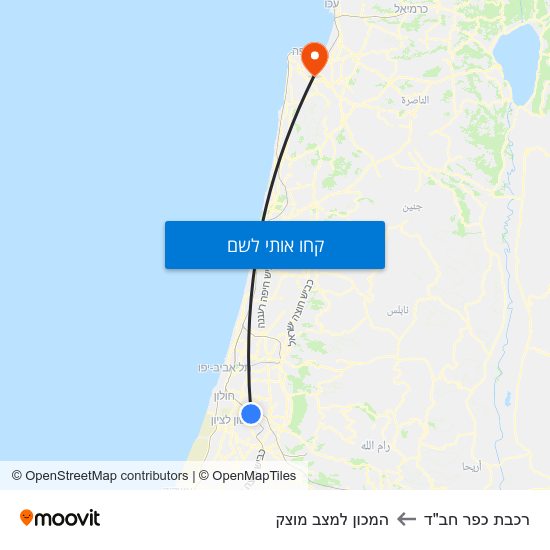 מפת רכבת כפר חב"ד להמכון למצב מוצק