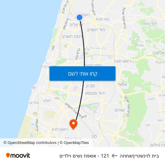 מפת בית לוינשטיין/אחוזה ל121 - אשפוז נשים וילדים