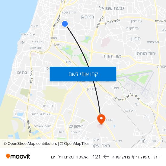 מפת דרך משה דיין/יצחק שדה ל121 - אשפוז נשים וילדים